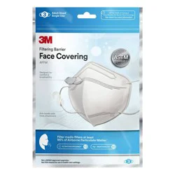 3M Company 3M Filtering Barrier AFFM-3 Face Covering - One Size - 3pk