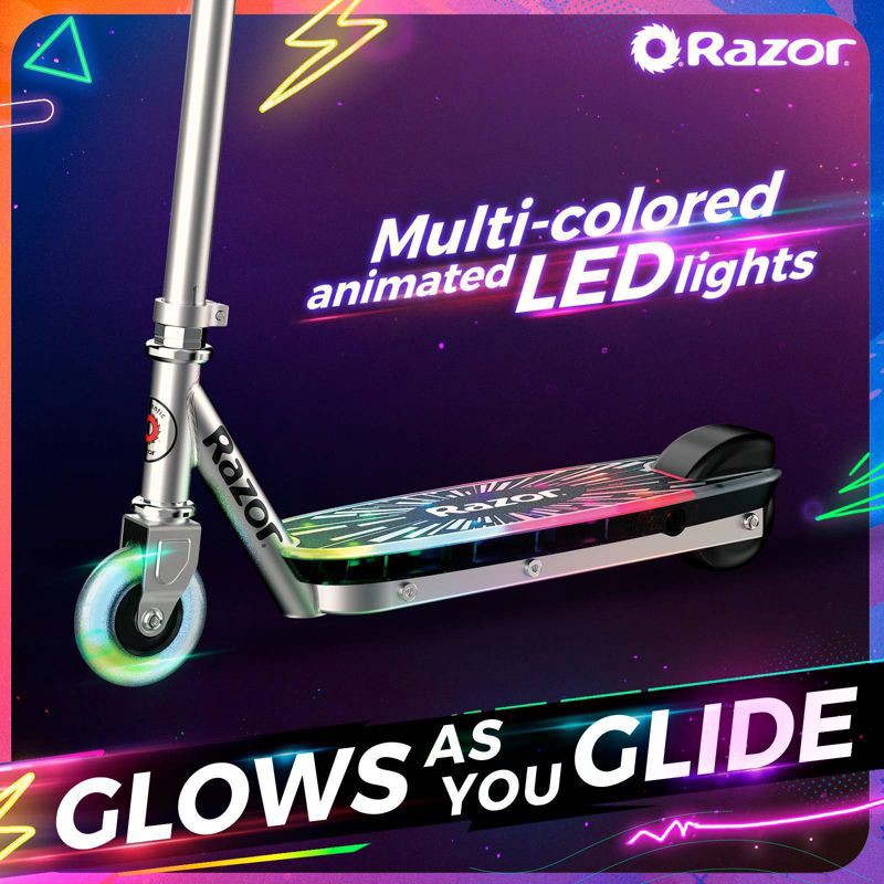 slide 8 of 11, Razor Color Rave Electric Scooter - Black, 1 ct