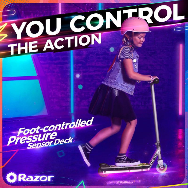 slide 9 of 11, Razor Color Rave Electric Scooter - Black, 1 ct