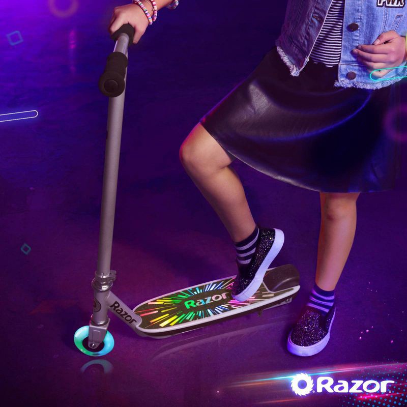 slide 3 of 11, Razor Color Rave Electric Scooter - Black, 1 ct