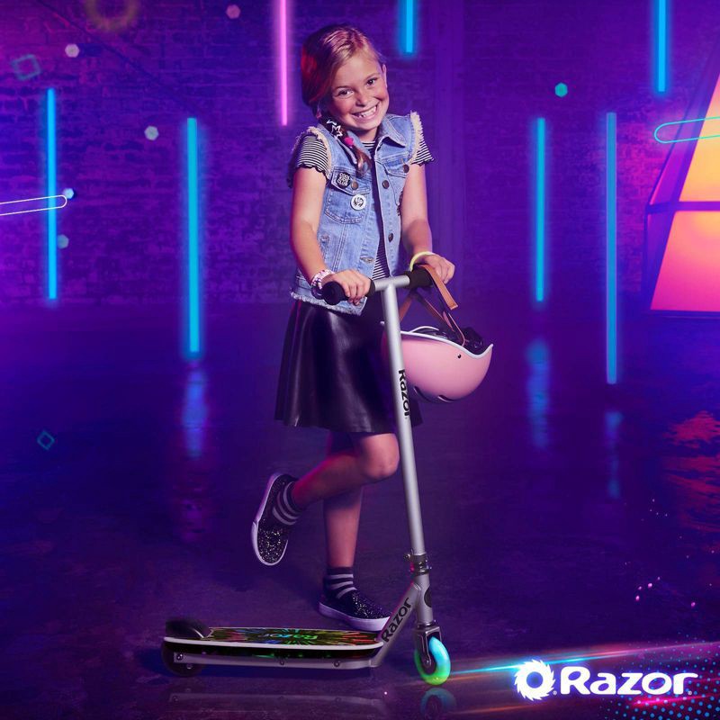 slide 10 of 11, Razor Color Rave Electric Scooter - Black, 1 ct