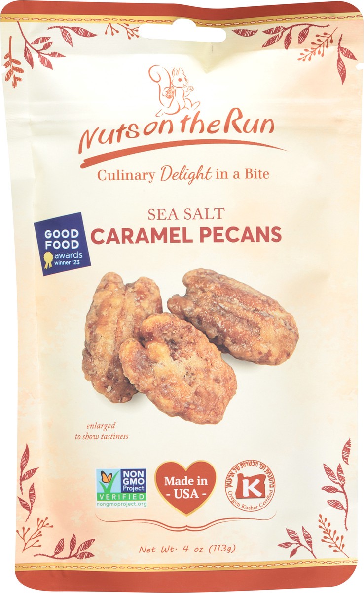 slide 11 of 14, Nuts On The Run Sea Salt Caramel Pecans, 4 oz