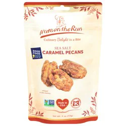Nuts on the Run Sea Salt Caramel Pecans 4 oz