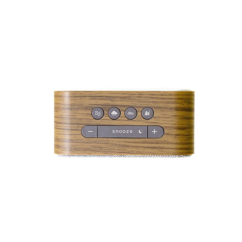 slide 2 of 4, Wood Sound Sleep Alarm Table Clock Gray - Capello, 1 ct