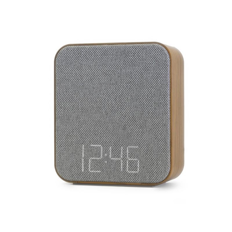 slide 3 of 4, Wood Sound Sleep Alarm Table Clock Gray - Capello, 1 ct