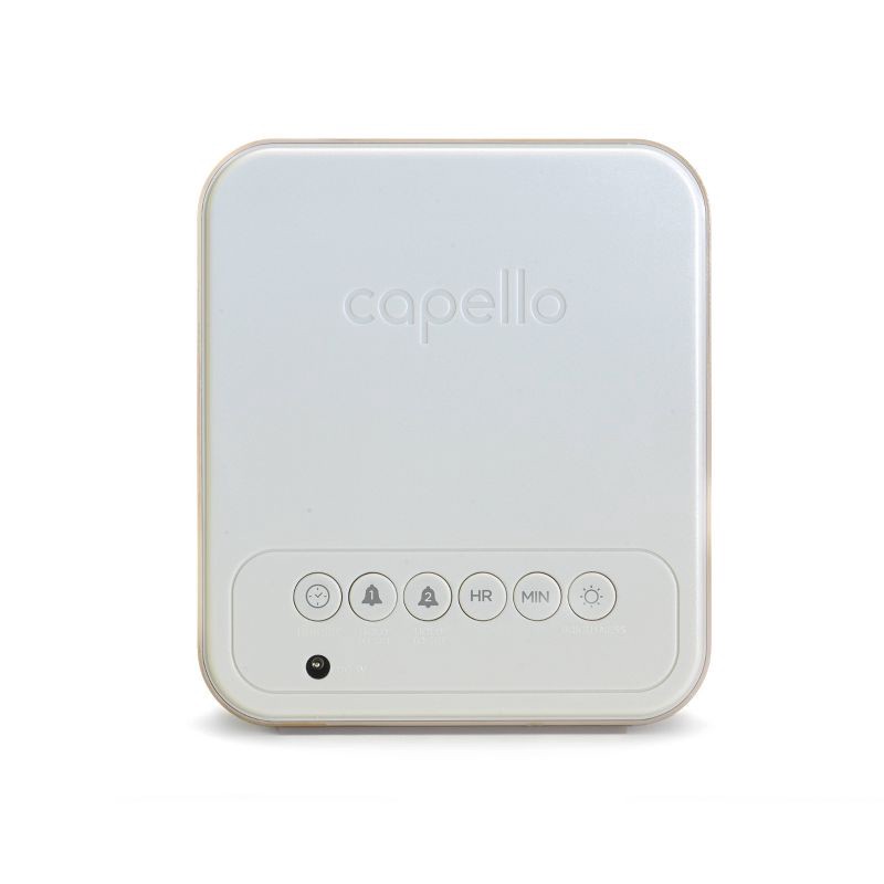 slide 4 of 4, Wood Sound Sleep Alarm Table Clock Gray - Capello, 1 ct