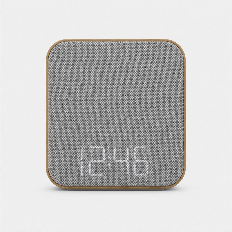 slide 1 of 7, Wood Sound Sleep Alarm Table Clock Gray - Capello, 1 ct