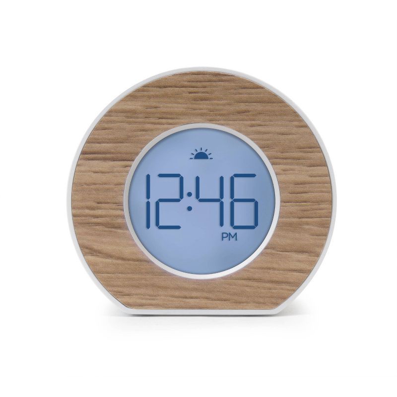 slide 2 of 4, Wood Toc Round Alarm Table Clock - Capello, 1 ct