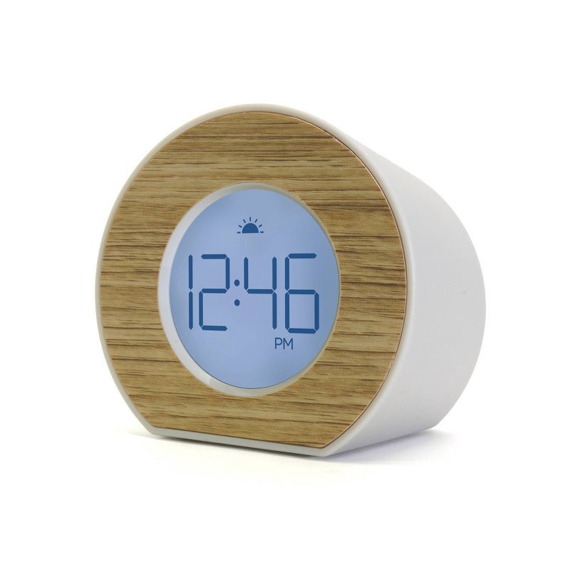 slide 3 of 4, Wood Toc Round Alarm Table Clock - Capello, 1 ct