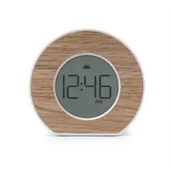Wood Toc Round Alarm Table Clock - Capello