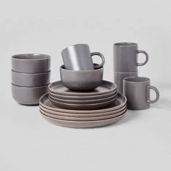 16pc Stoneware Tilley Dinnerware Set Gray - Threshold