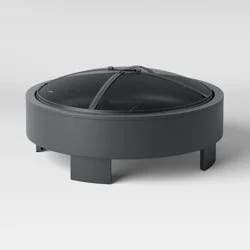 24" Round Wood Burning Fire Pit with Legs - Black - Project 62