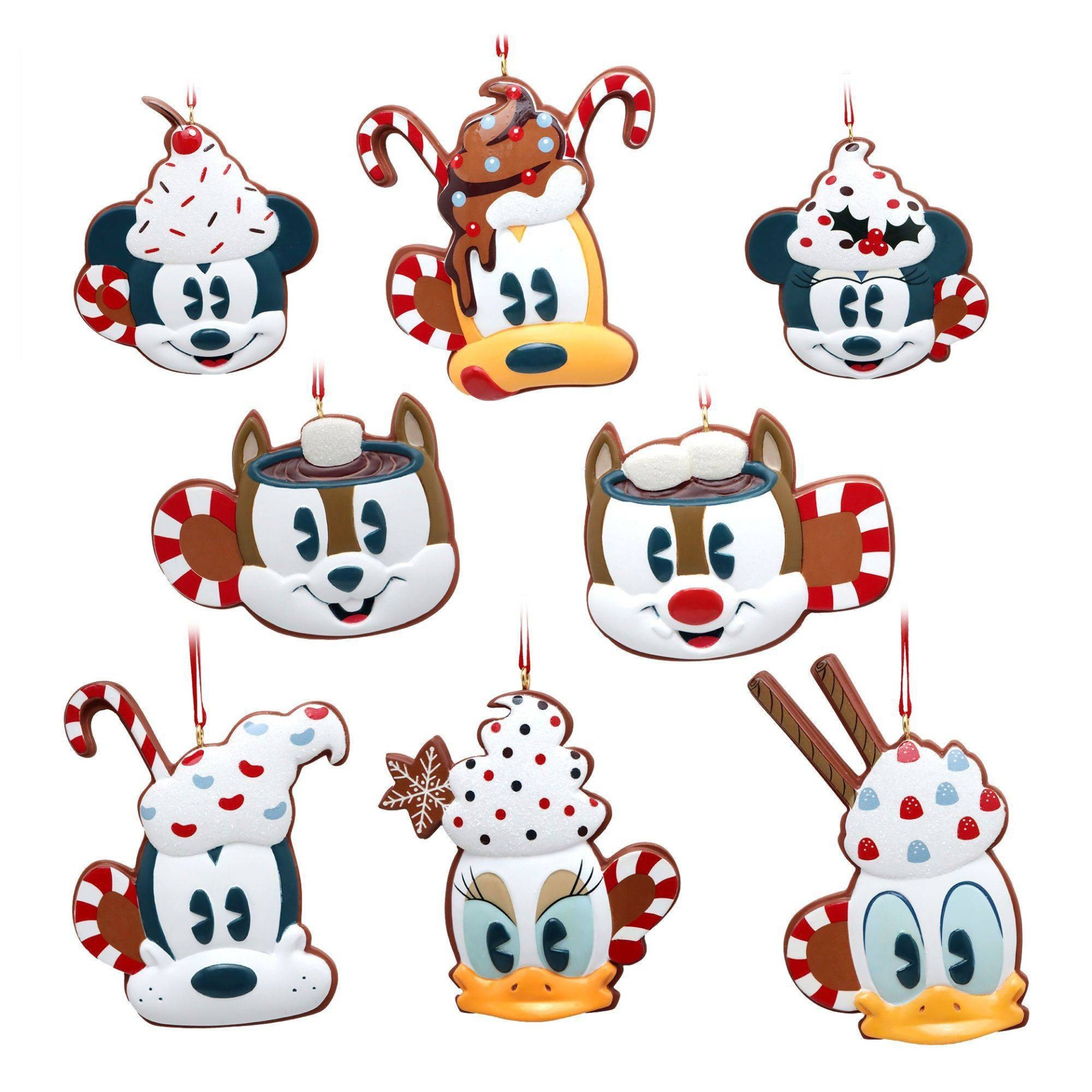 slide 1 of 10, Disney Mickey Mouse & Friends Christmas Ornament Set - Disney store, 8 ct