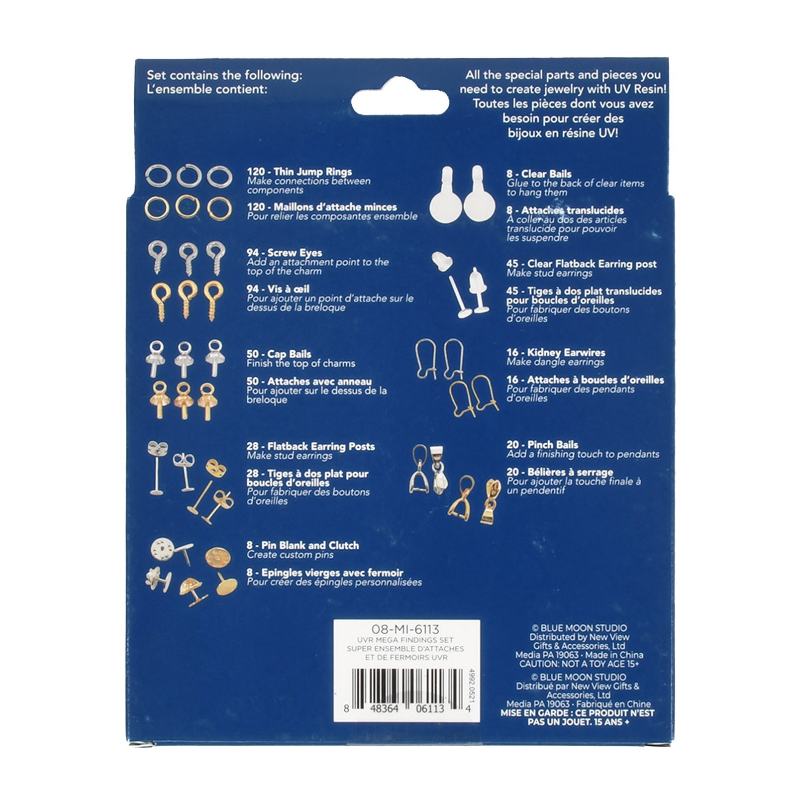slide 3 of 4, Blue Moon Studio Uv Resin Craft Mega Findings Set, 1 ct
