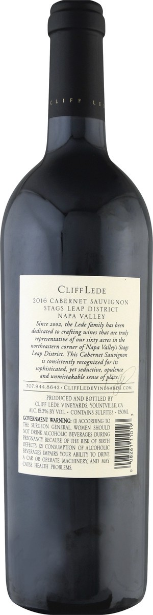 slide 8 of 9, Cliff Lede Napa Valley 2016 Cabernet Sauvignon 750 ml, 750 ml