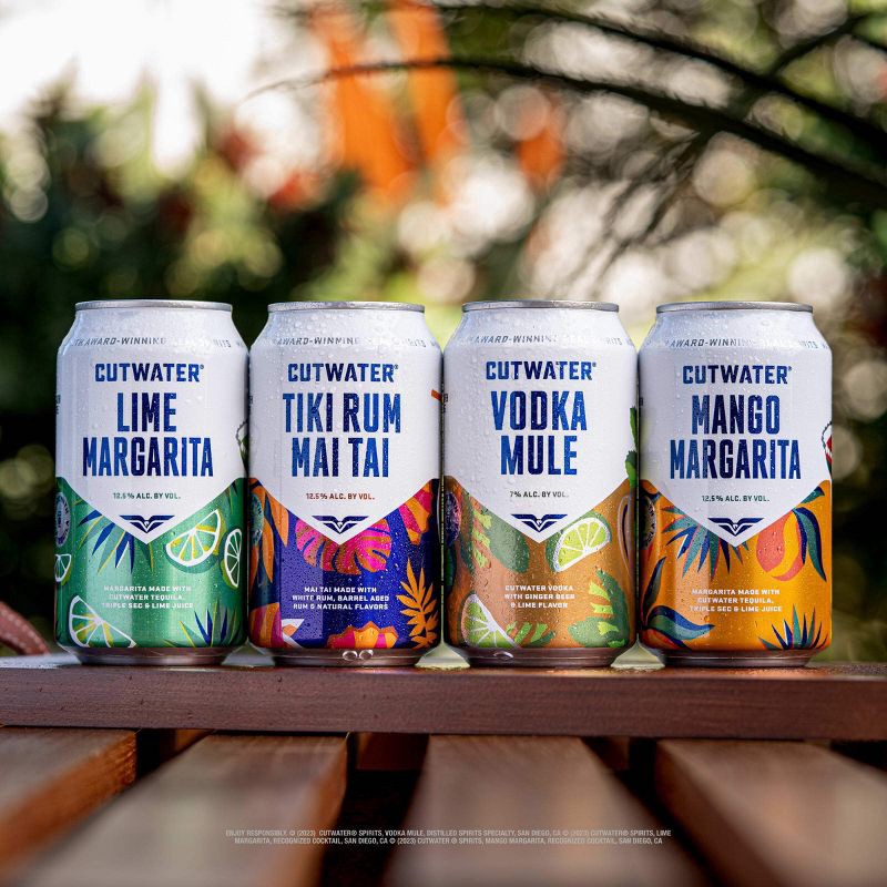 slide 6 of 12, Cutwater Spirits Cutwater Mango Margarita Cocktail - 4pk/355ml Cans, 4 ct; 355 ml