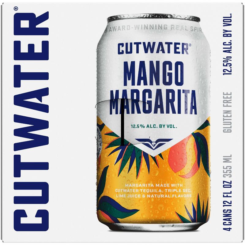 slide 6 of 12, Cutwater Spirits Cutwater Mango Margarita Cocktail - 4pk/355ml Cans, 4 ct; 355 ml