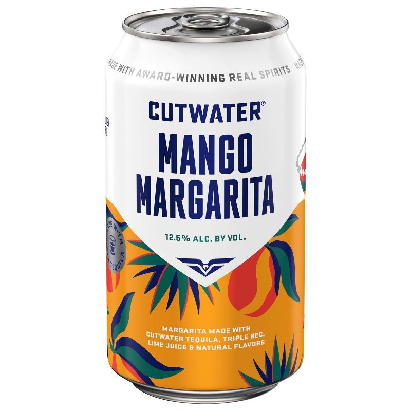 slide 10 of 12, Cutwater Spirits Cutwater Mango Margarita Cocktail - 4pk/355ml Cans, 4 ct; 355 ml