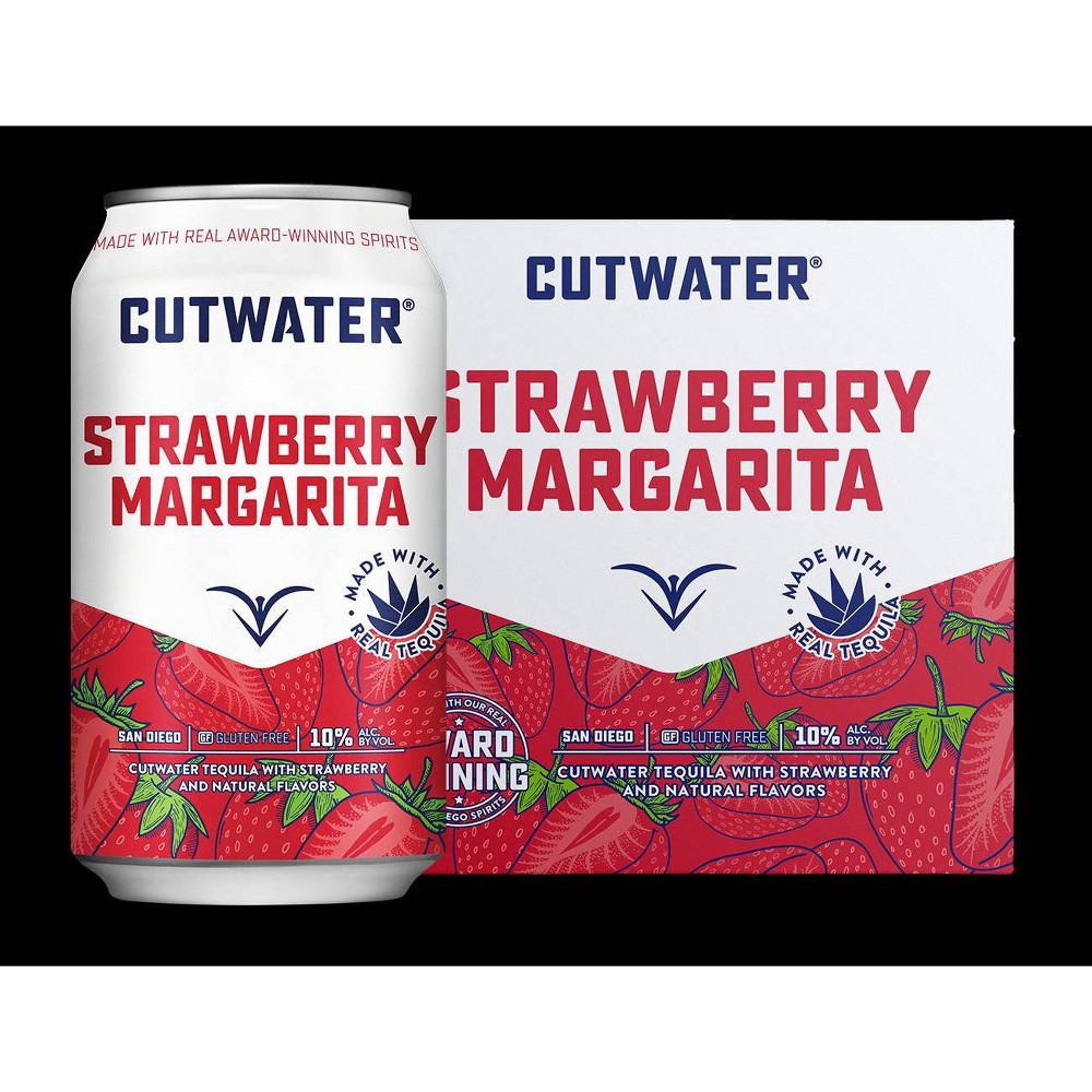 Cutwater Spirits Cutwater Strawberry Margarita Cocktail 4pk/12 fl oz