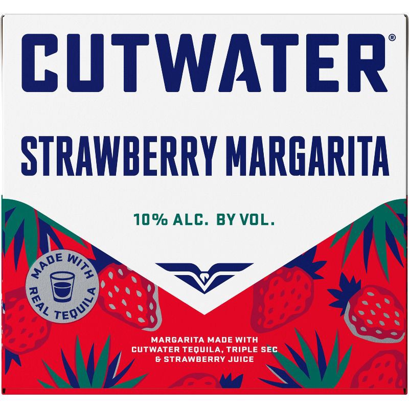 slide 7 of 14, Cutwater Spirits Cutwater Strawberry Margarita Cocktail - 4pk/355ml Cans, 4 ct; 355 ml
