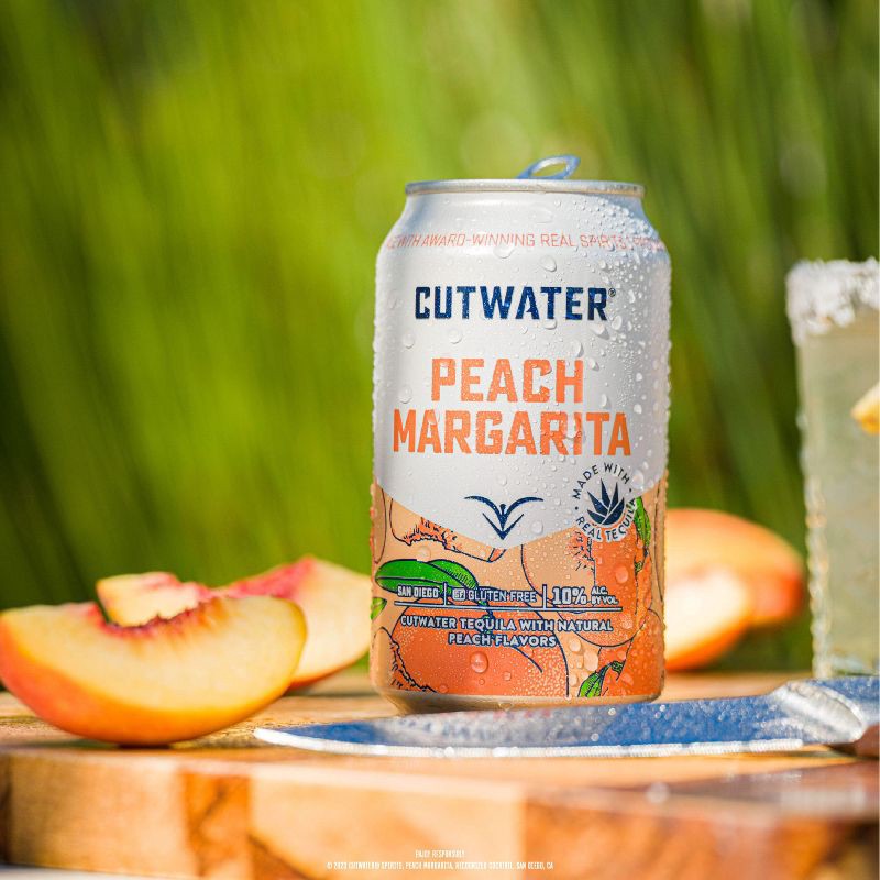 slide 5 of 10, Cutwater Spirits Cutwater Peach Margarita Cocktail - 4pk/355ml Cans, 4 ct; 355 ml