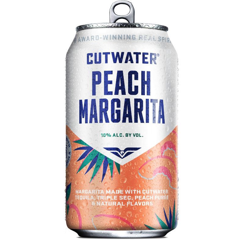 slide 9 of 10, Cutwater Spirits Cutwater Peach Margarita Cocktail - 4pk/355ml Cans, 4 ct; 355 ml