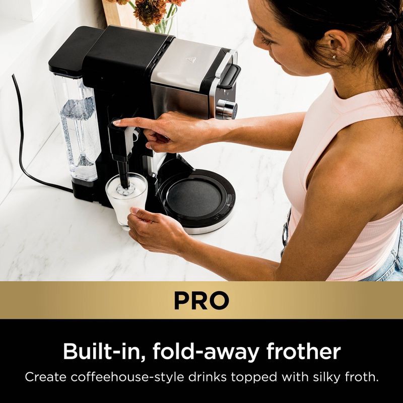 slide 7 of 11, Ninja DualBrew Pro Specialty Coffee System, Single-Serve, Pod, and 12-Cup Drip Coffee Maker - CFP301: Coffee Machine with Frother, 60 oz Capacity, 60 oz