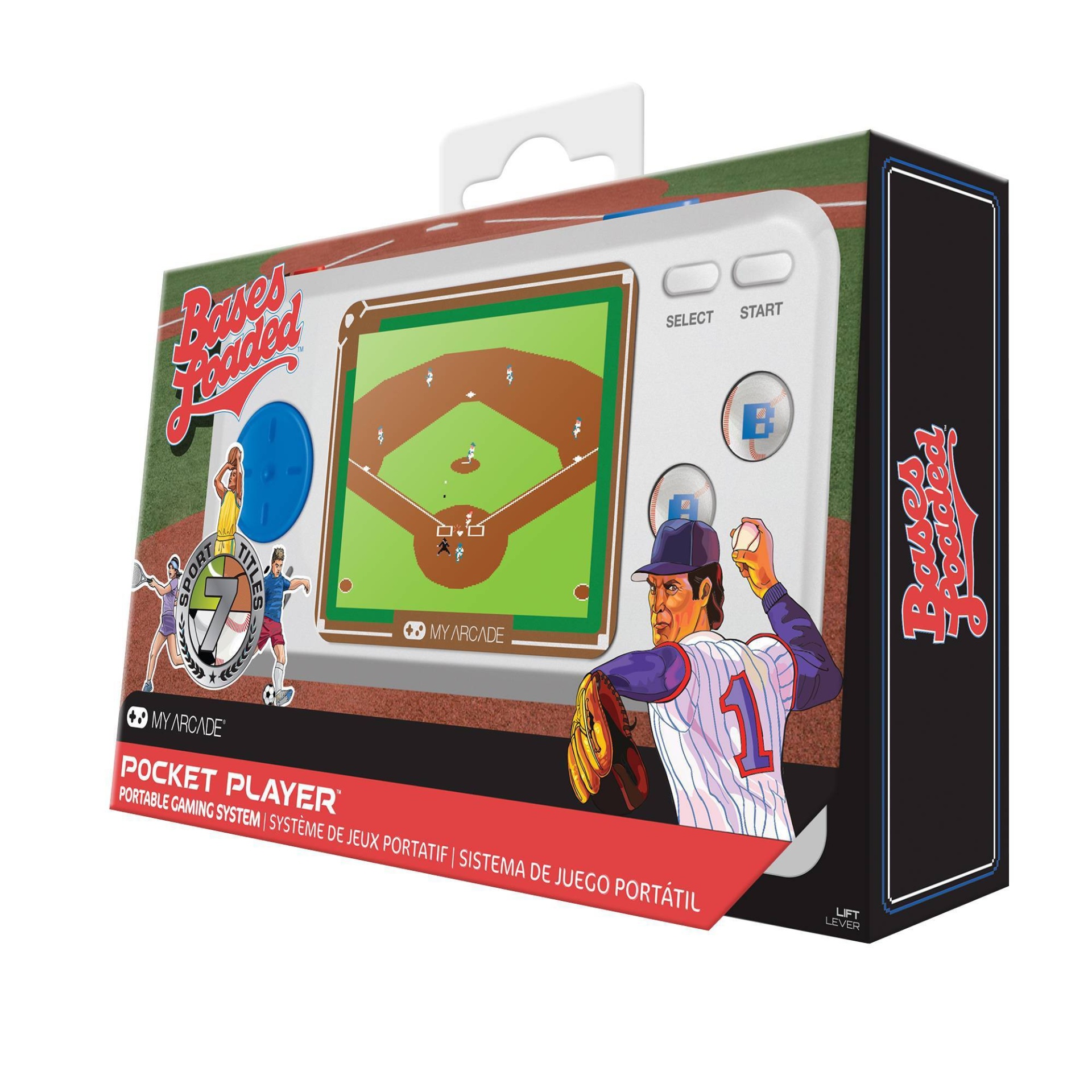 slide 1 of 8, My Arcade Bases Loaded Portable Gaming System, 1 ct