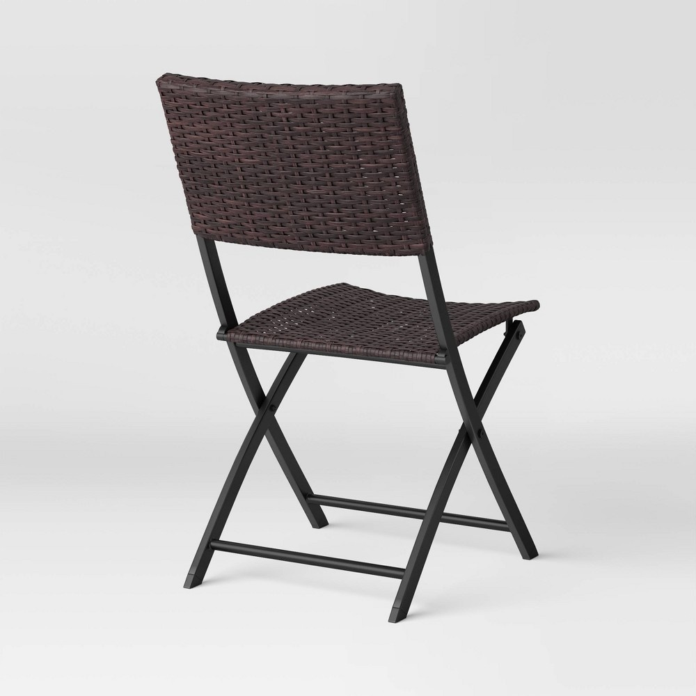 slide 3 of 5, Wicker Patio Folding Chair - Room Essentials, 1 ct