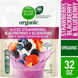 Simple Truth Organic® Sliced Strawberries Blackberries and Blueberries Triple Berry Smoothie Blend
