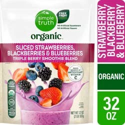 Simple Truth Organic® Sliced Strawberries Blackberries and Blueberries Triple Berry Smoothie Blend