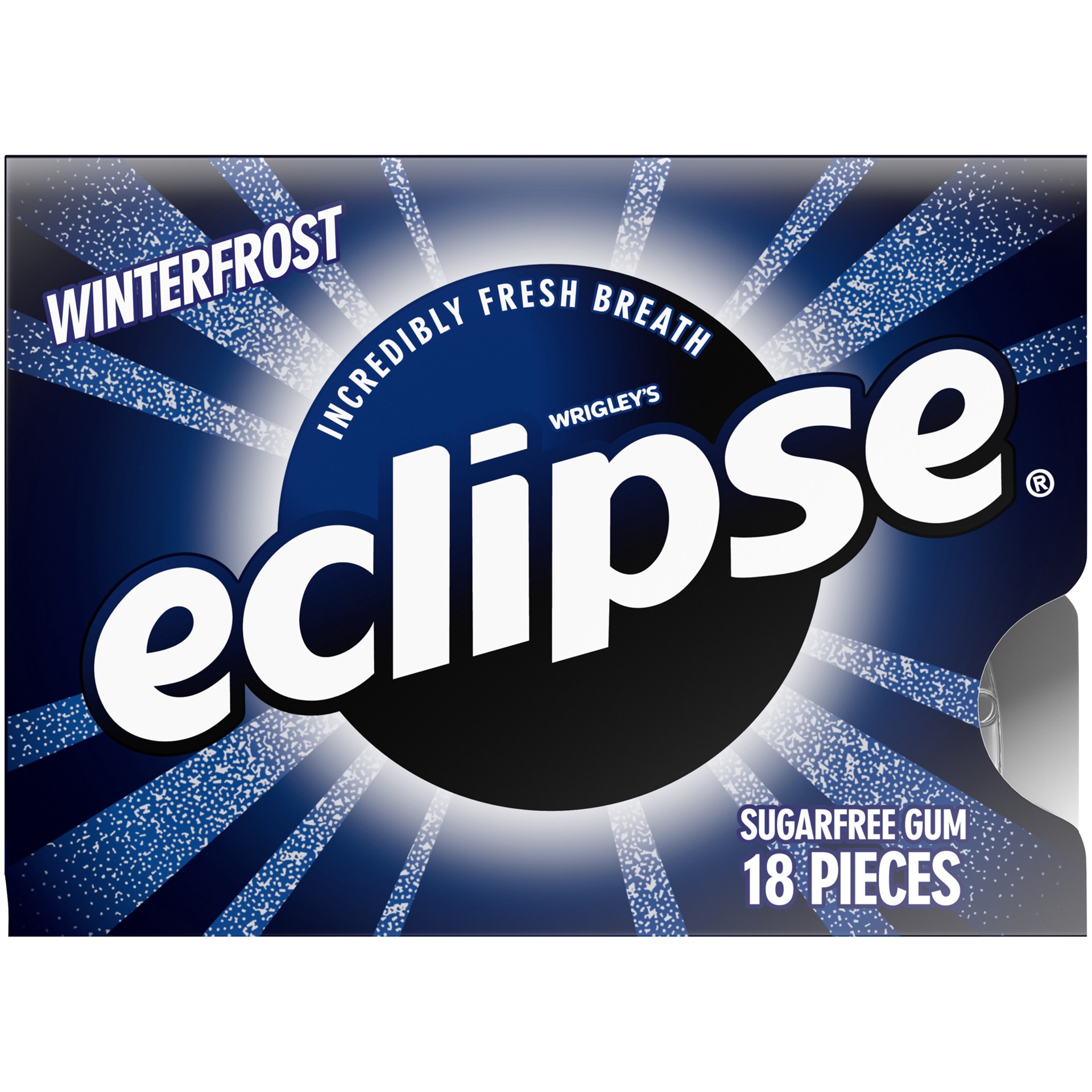 slide 1 of 6, ECLIPSE Winterfrost Sugar Free Chewing Gum, Single Pack, 18 Piece, 18 pc