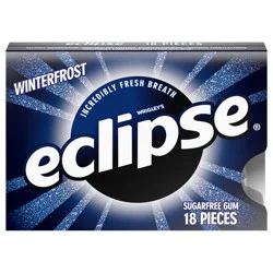 ECLIPSE Winterfrost Sugar Free Chewing Gum, Single Pack, 18 Piece