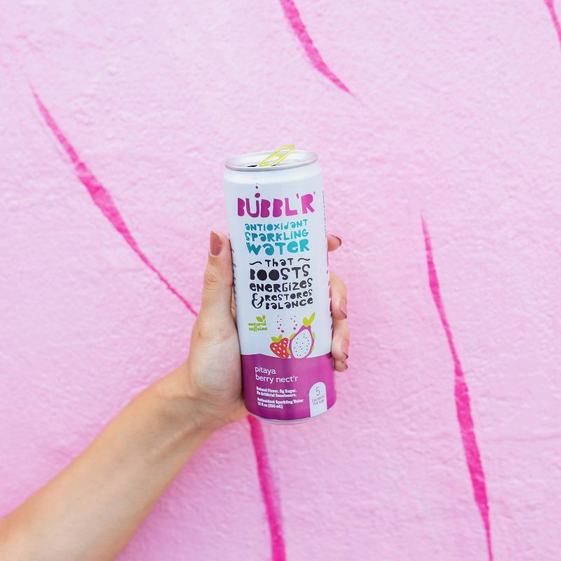 slide 4 of 5, BUBBL'R Pitaya Berry Nect'r Antioxidant Sparkling Water - 6pk/12 fl oz Can, 6 ct; 12 fl oz