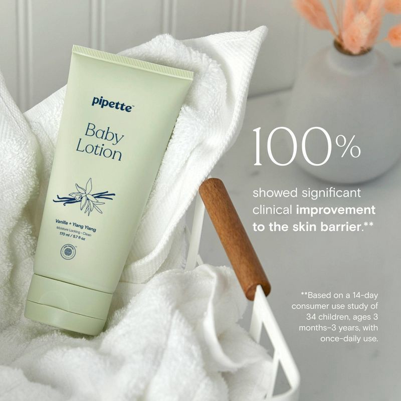 slide 3 of 5, Pipette Baby Lotion Vanilla + Ylang Ylang - 5.7 fl oz, 5.7 fl oz