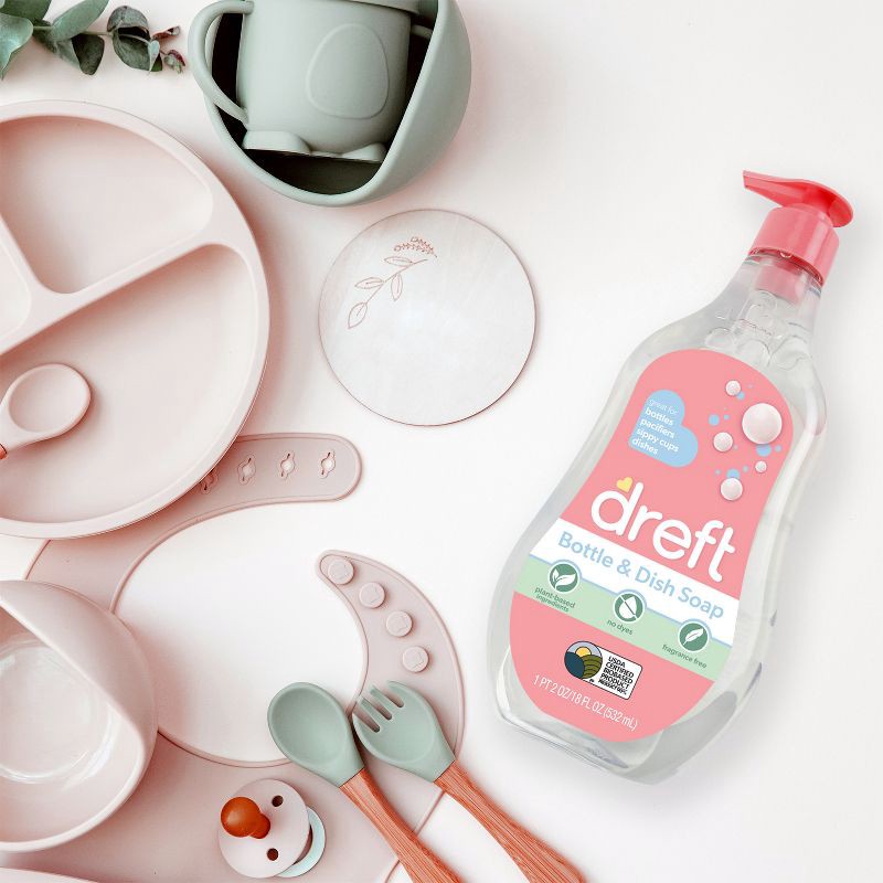 slide 6 of 8, Dreft Bottle & Dish Soap Cleaner - 18 fl oz, 18 fl oz