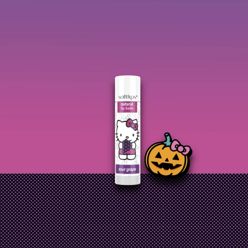 slide 4 of 6, Softlips Halloween Hello Kitty Natural Lip Balm, 3 ct