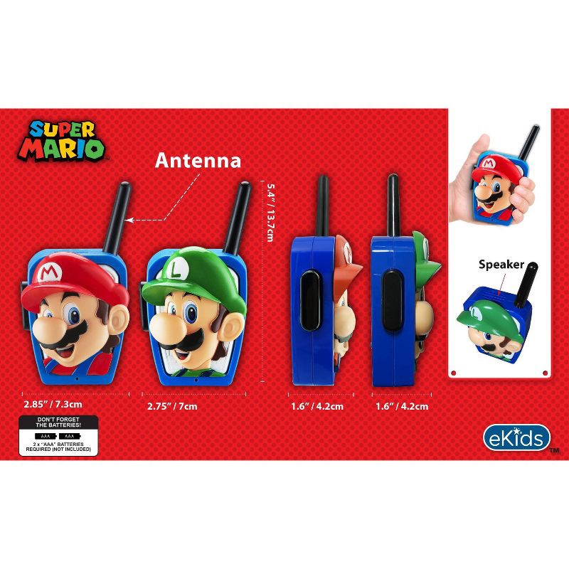 slide 4 of 4, Nintendo Super Mario Walkie Talkies, 1 ct