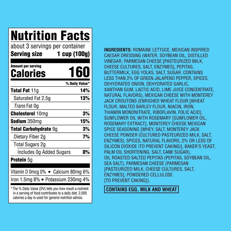 slide 6 of 6, Mexican Caesar Chopped Salad Kit - 11.05oz - Good & Gather™, 11.05 oz