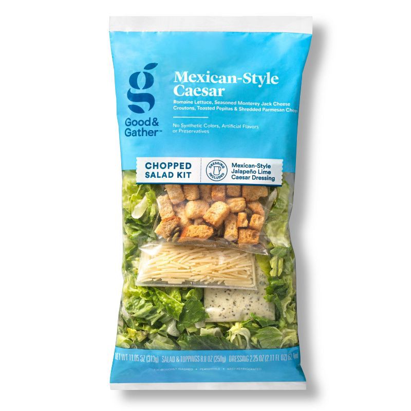 slide 1 of 5, Mexican Caesar Chopped Salad Kit - 11.05oz - Good & Gather™, 11.05 oz