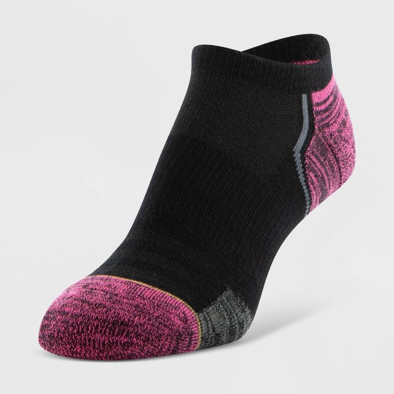 slide 3 of 3, All Pro Women's Aqua FX 6pk No Show Socks - Black 4-10: Arch Support, Moisture Wicking, Quick Drying, 6 ct