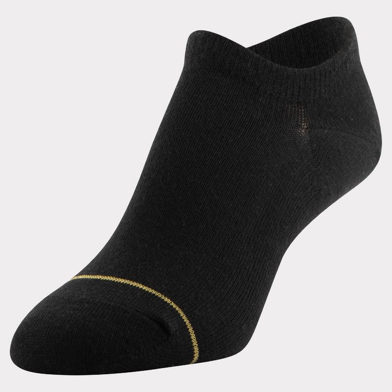 slide 2 of 3, All Pro by Gold Toe Women's Ultra Invisible 10pk No Show Socks - Black/White/Gray 4-10: Moisture Wicking, Arch Support, 10 ct