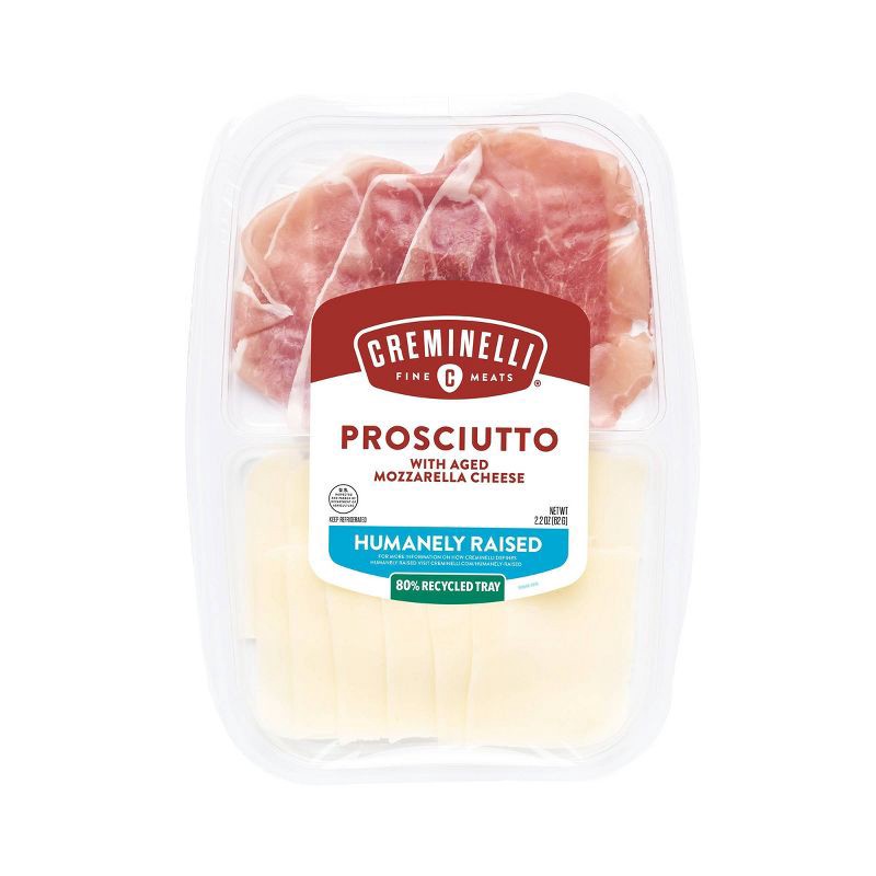 slide 1 of 2, Creminelli Fine Meats Creminelli Sliced Prosciutto & Mozzarella - 2.2oz, 2.2 oz