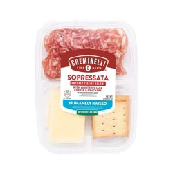 Creminelli Fine Meats Creminelli Sliced Sopressata & Monterey Jack with Crackers - 2oz