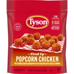 Tyson Frozen Fired Up Popcorn Chicken, 25 oz