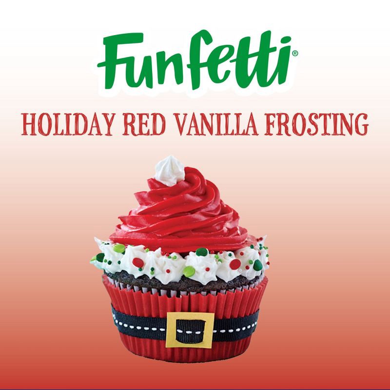 slide 2 of 7, Pillsbury Baking Holiday Funfetti Red Vanilla Frosting - 15.6oz, 15.6 oz