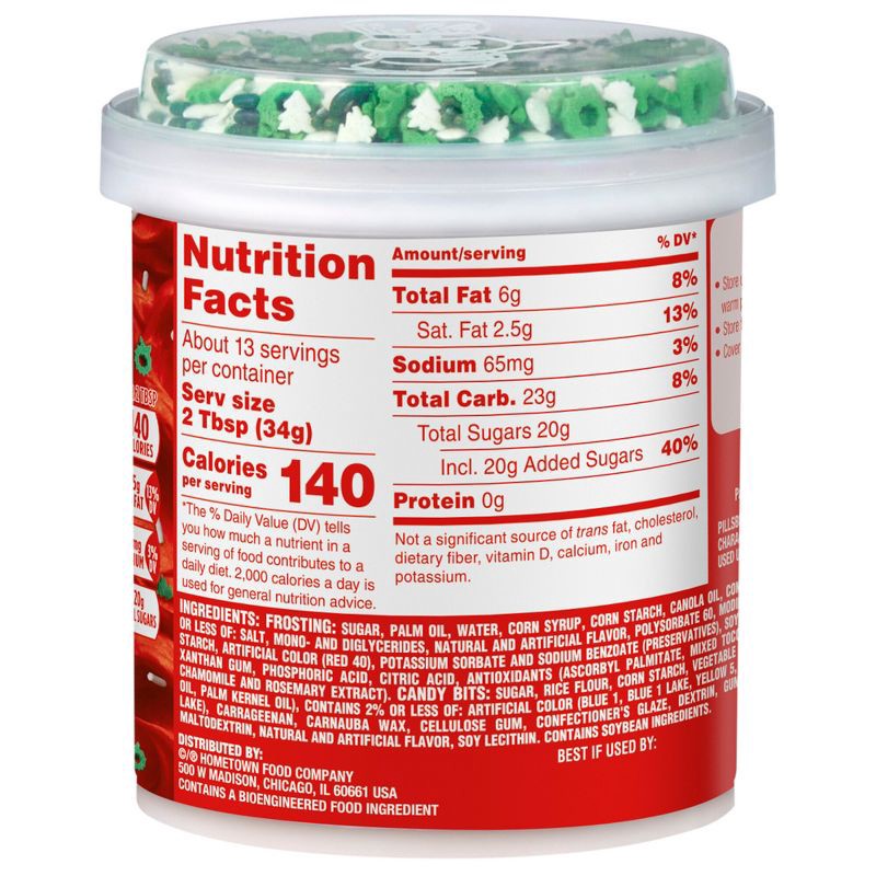 slide 6 of 8, Pillsbury Baking Holiday Funfetti Red Vanilla Frosting - 15.6oz, 15.6 oz