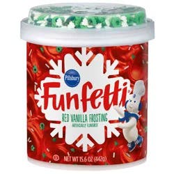 Pillsbury Baking Holiday Funfetti Red Vanilla Frosting - 15.6oz