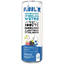Bubbl'r Triple Berry Breez'r Antioxidant Sparkling Water - 12 fl oz Can