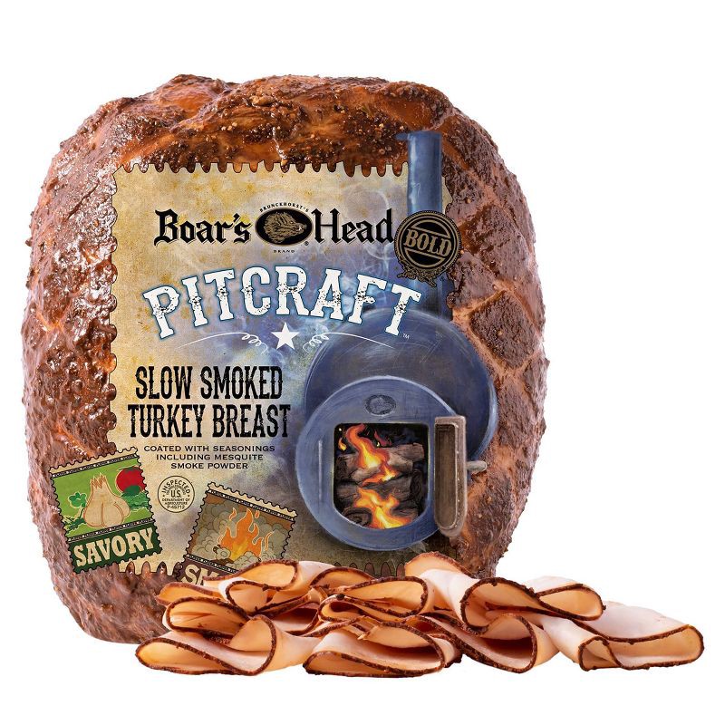 slide 1 of 3, Boar's Head PitCraft Turkey Breast - Deli Fresh Sliced - price per lb, per lb